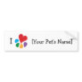 Animal Lover_I Heart template Bumper Stickers