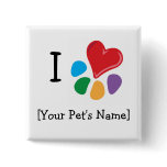 Animal Lover_I Heart template Buttons