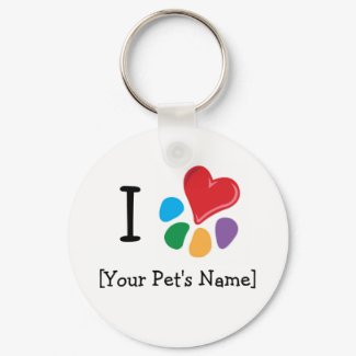 Animal Lover_I Heart template keychain