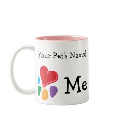 Animal Lover_I Heart template two-tone Mugs by Artful_Animalz
