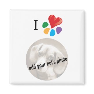 Animal Lover_I Heart your pet's photo template magnet