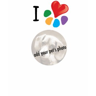 Animal Lover_I Heart your pet's photo template shirt