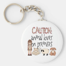 Animal Lover On Premises keychains