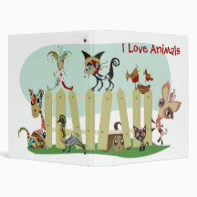 Animal Lovers 3 Ring Binders