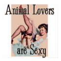 animal lovers are sexy.psd posters