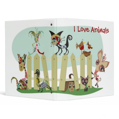 Animal Lovers 3 Ring Binders by PeppersPolishMafia