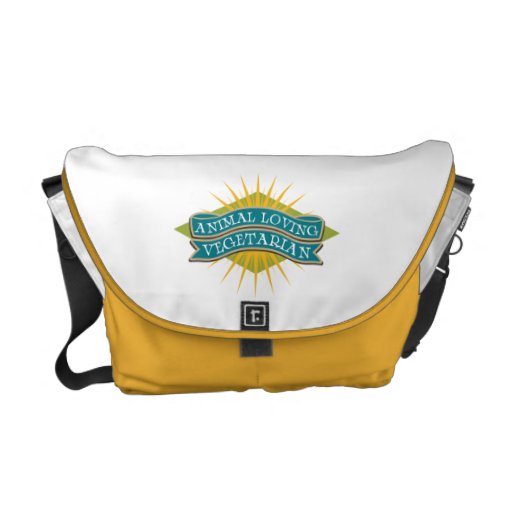Animal Loving Vegetarian Messenger Bag