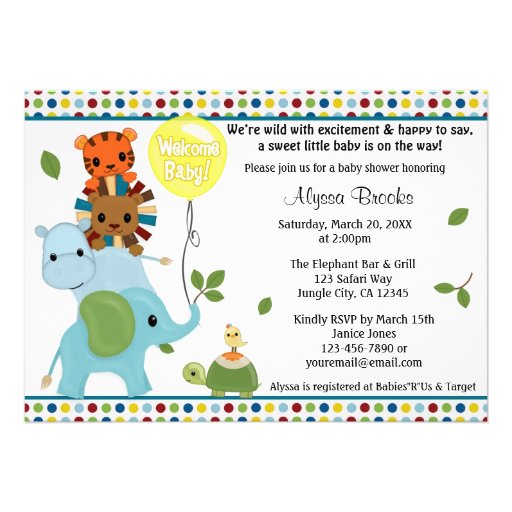 Animal Parade Baby Shower Invitation APK #3