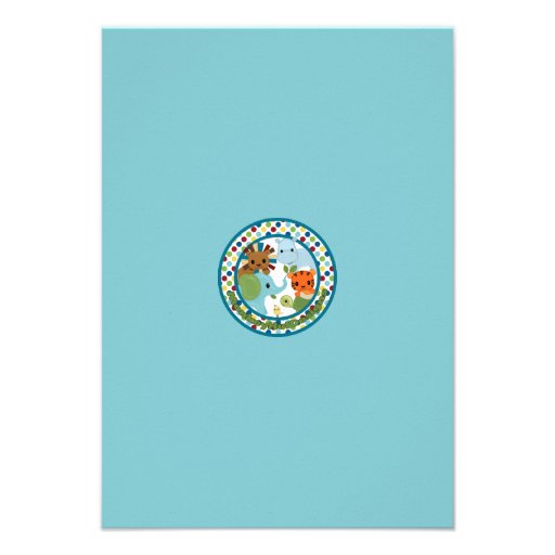 Animal Parade jungle Thank You 3.5"x5" APK (FLAT) Personalized Invitation