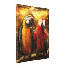 Animal - Parrot - Parrot-dise Stretched Canvas Prints