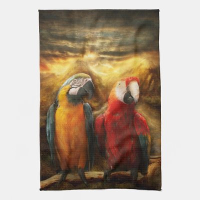 Animal - Parrot - Parrot-dise Towel by suburbanscenes