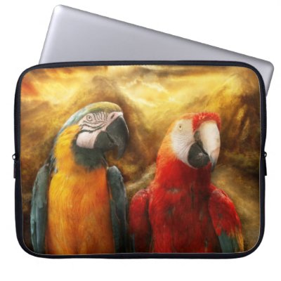 Animal - Parrot - Parrot-dise Laptop Computer Sleeves by suburbanscenes