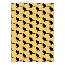 Animal Pattern. Wallaby Design in Yellow and Black Cards