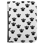 Animal Paw Print Pattern. Black and White. Case For The Kindle