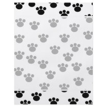 Animal Paw Print Pattern. Black and White. Flyer Design