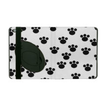 Animal Paw Print Pattern. Black and White. iPad Cover