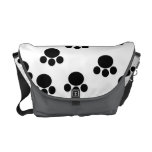 Animal Paw Print Pattern. Black and White. Commuter Bag