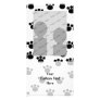 Animal Paw Print Pattern. Black and White. Picture Card