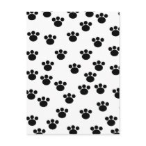 Animal Paw Print Pattern. Black and White. Postcards