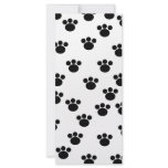 Animal Paw Print Pattern. Black and White. Rack Card Design