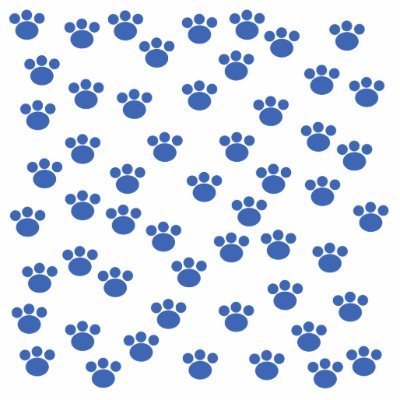 blue paw print