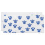 Animal Paw Print Pattern. Blue and White. Rack Card Template