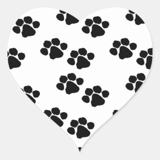 Pets Paw Prints Stickers Labels and Notes
