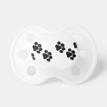 Animal Paw Prints Baby Pacifiers