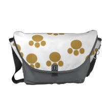 Animal Paw Prints. Brown and White Pattern. Courier Bags