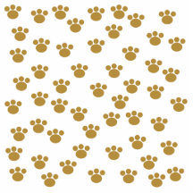 Animal Paw Prints. Brown and White Pattern. Photo Sculpture