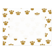 Animal Paw Prints. Brown and White Pattern. Postcards