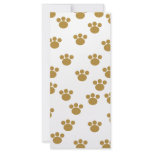 Animal Paw Prints. Brown and White Pattern. Rack Card Design