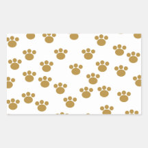 Animal Paw Prints. Brown and White Pattern. Sticker