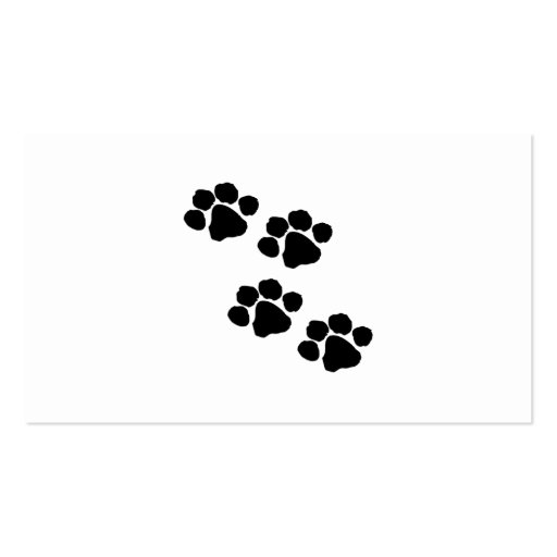 Animal Paw Prints Business Cards (front side)