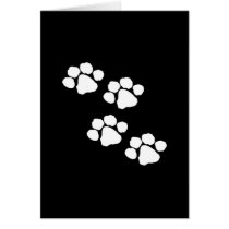 Animal Paw Prints Greeting Cards