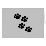 Animal Paw Prints Greeting Cards