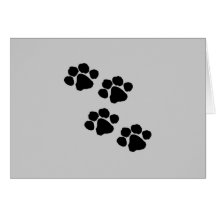 Animal Paw Prints Greeting Cards