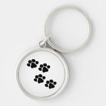 Animal Paw Prints Key Chains