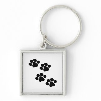 Animal Paw Prints keychain