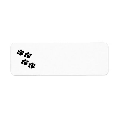 Animal Paw Prints Return Address Labels