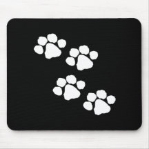 Animal Paw Prints Mouse Pads