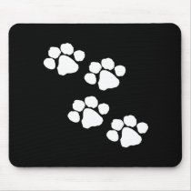 Animal Paw Prints Mouse Pads