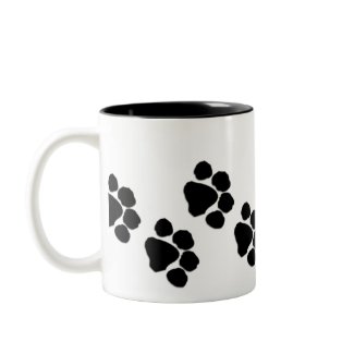 Animal Paw Prints Coffee Mugs