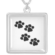Animal Paw Prints Personalized Necklace