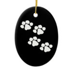 Animal Paw Prints Christmas Tree Ornaments