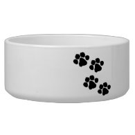 Animal Paw Prints Dog Water Bowl