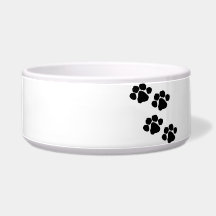 Animal Paw Prints Dog Water Bowl
