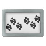 Animal Paw Prints Rectangular Belt Buckle