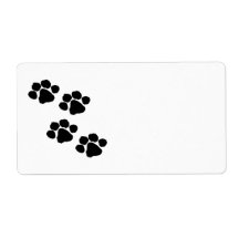 Animal Paw Prints Shipping Labels