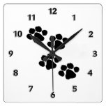 Animal Paw Prints Wallclocks